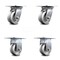Service Caster 4 Inch V Groove Semi Steel Caster Set with Roller Bearings 2 Swivel 2 Rigid SCC SCC-35S420-VGR-2-R-2 - alternate 1